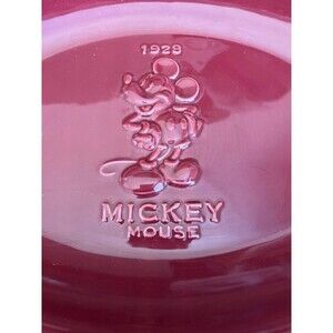 Disney X Hickory Farms Mickey Mouse 1928 Platter Red Burgundy 14" x 10" x 2"
